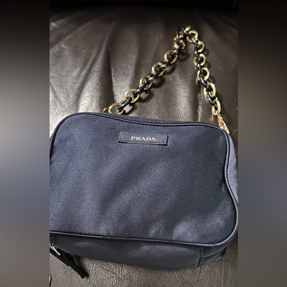 Prada crossbody navy blue excellent condition!